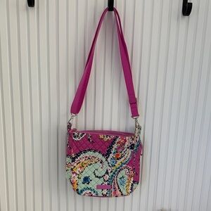 Vibrant Pink Paisley Shoulder Bag